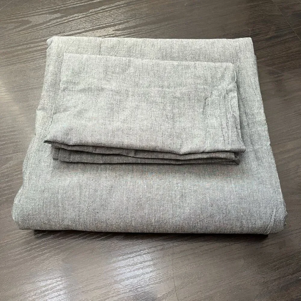 Erker Queen Duvet Cover Set 100% Cotton Duvet Cover + Two Pillowcases Dark Gray